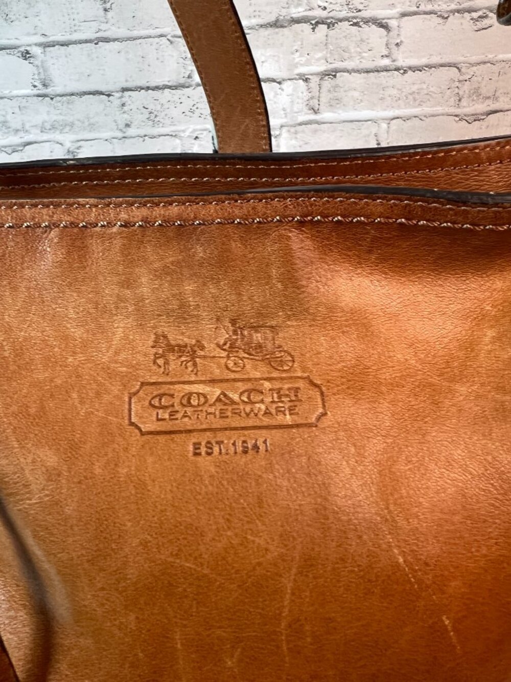 Coach Bleecker Leather Duffle 12376 Tan Leather - Shoulder Bag - Picture 4 of 9